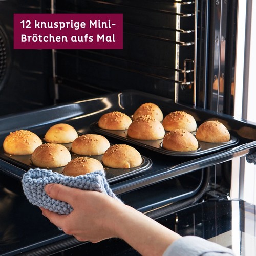 BETTY BOSSI Backset Mini-Brötchen Backform Brötchen Kunststoff Grau Beige NEU - Bild 5 von 7