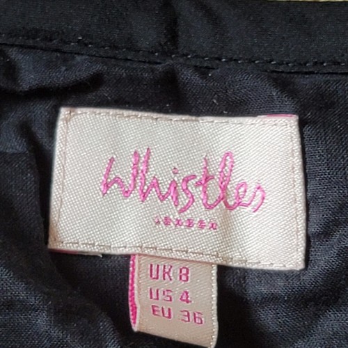 Whistles London Black Mesh Flare Skirt Women's Size 4 - Picture 6 of 9