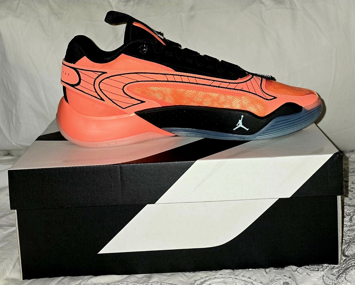 Luka Doncic Signed Jordan Luka 2 Bright Mango Shoes Mens Size 10.5
