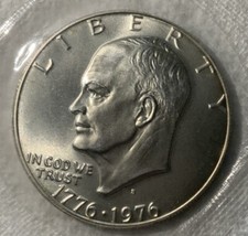 1976 S Eisenhower Ike Dollar  $1 Coin Type 1 Clad Uncirculated Proof Silver
