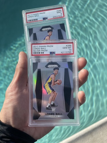 2017 Prizm Silver Lonzo Ball #289 PSA 10 (FREE base psa 9)