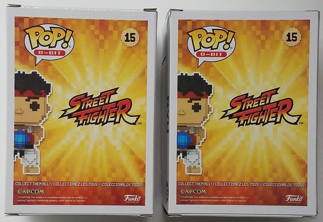 Funko POP EXCLUSIVE 8-Bit Ryu & CHASE 8-Bit Ryu #15 Street Fighter Figures | eBay