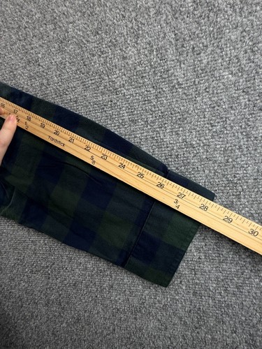 NWT LL Bean Flannel 3XLT Tall Big Button Up Shirt Green Blue Plaid 515054 - Picture 13 of 13