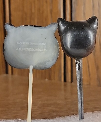 MENGE 7 Vintage Halloween Party Zahnstocher Kürbis Hexe Schädel Katze Cupcakes Topper - Bild 14 von 18