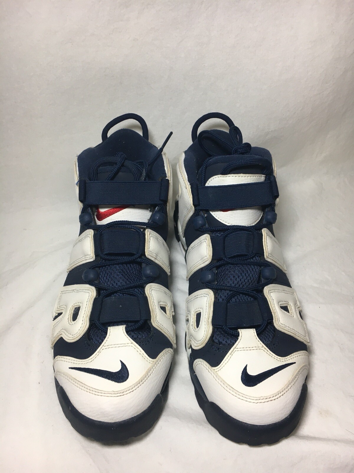 Nike Air More Uptempo Scottie Pippen White Navy bluee bluee bluee Red 414962-104 Men's Sz 10 3278a9 Nike Air More Uptempo Scottie Pippen White Navy bluee bluee bluee Red 414962-104 Men's Sz 10 3278a9