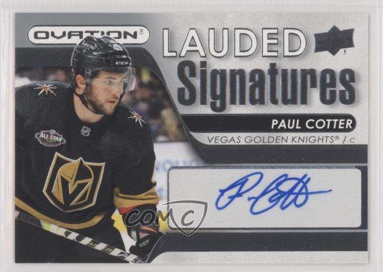 2021-22 Upper Deck Ovation Lauded Signatures Paul Cotter #LS-PC Rookie Auto RC