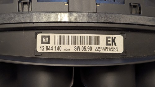 VAUXHALL INSIGNIA MK1 2.0 VELOCÍMETRO CUADRO DE INSTRUMENTOS 12844140 - Imagen 3 de 3