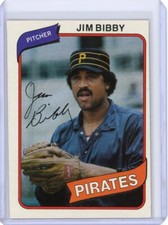 1980 TOPPS JIM BIBBY #229 NM-MT TO MINT SET BREAK PIRATES 