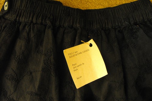 Via Vai NWT BLACK Classic-rise Embroidered Linen CROPPED PANTS ~ Size S  24x21 - Picture 4 of 5