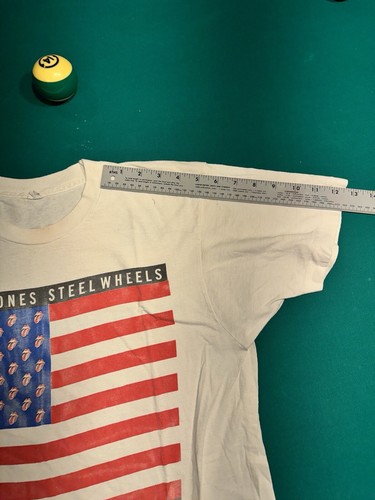 Vintage 1989 Rolling Stones Steel Wheels North American Tour CREW Shirt Sz (XL) - Picture 8 of 9