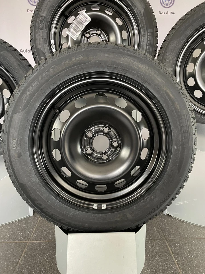 Original VW Skoda 16 Zoll Stahl Winterkomplettradsatz T-Cross Taigo Kamiq - Bild 2 von 4