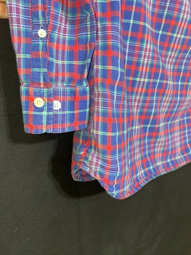 Brooks Brothers sz L Red Fleece Vintage Button Down Front Shirt Plaid Large Mens - Picture 10 of 10