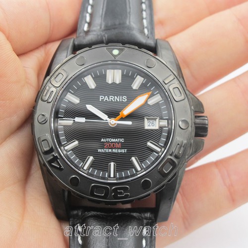 43mm Parnis Automatic Mens Watch 200M Water Resistant Sapphire Crystal Best Gift - Picture 2 of 9