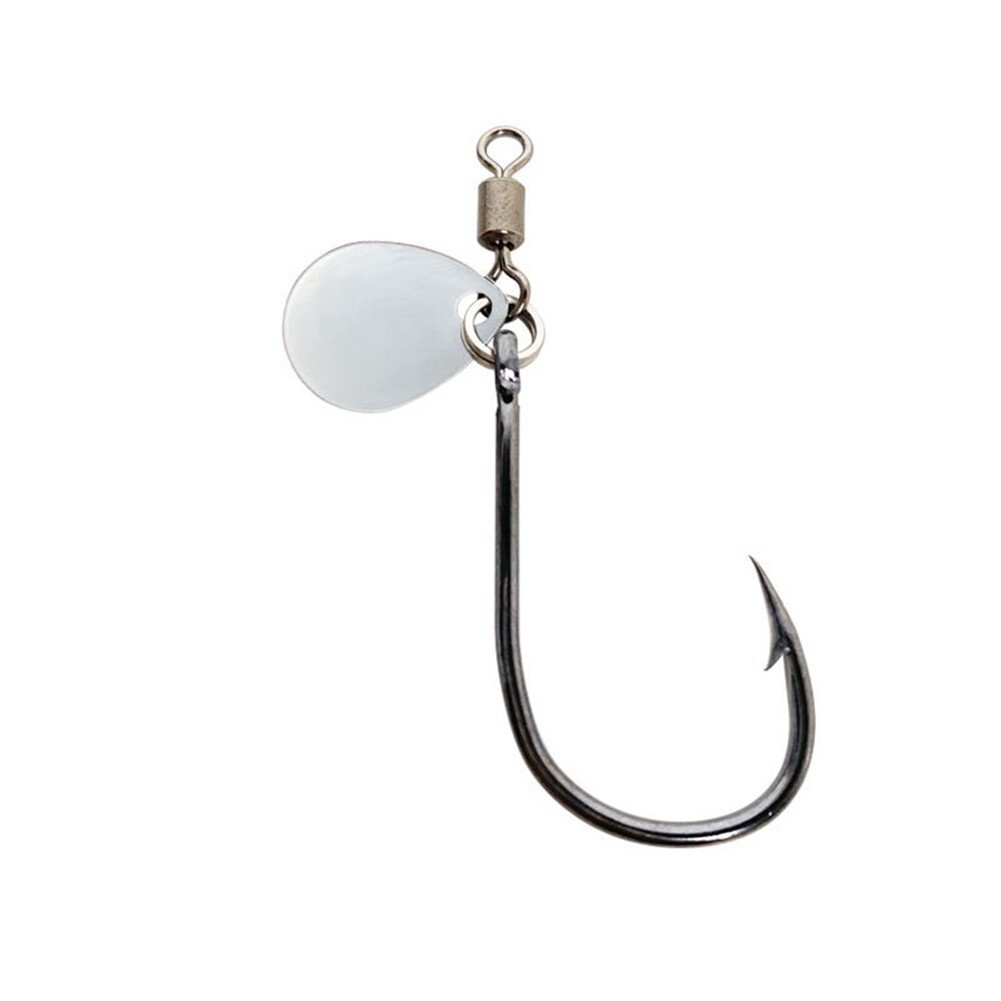 Durable and Practical Rotating Sequins Iron Plate Hook for Sea Fishing