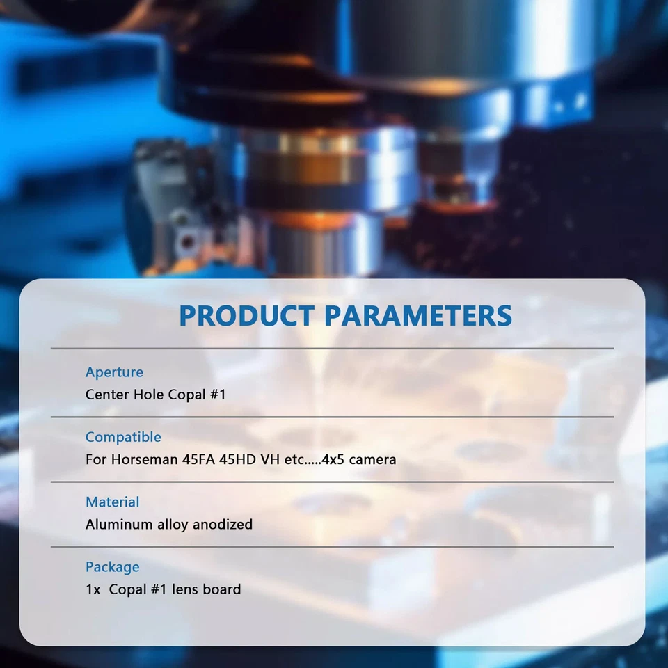 Lens Board Compur Copal #1 80x80mm For Horseman 4X5 45HD 45FA VH-R LF CameraG0 - Image 2 of 4