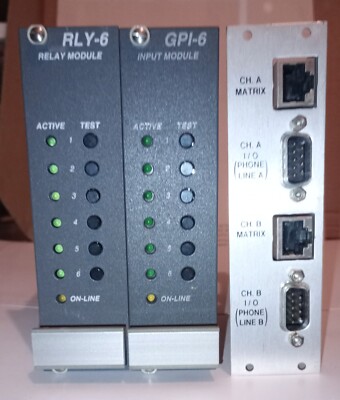 Clear-Com Matrix Plus Schnittstellen GPI-6.  RLY-6. Rückwand