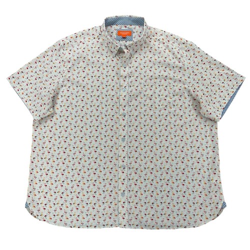 Johnston Murphy Performance Herren Kurzarm Hemd mit Knopfleiste Größe 3XL AOP