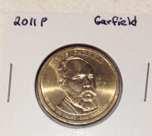 2011 P James Garfield Stempelglanz Presidential Dollar Münze - Bild 1 von 4