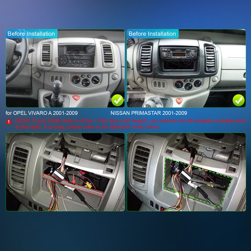 Android 14 Apple CarPlay Radio GPS+AHD For Vauxhall Vivaro A Renault Trafic MK2 - Picture 7 of 16