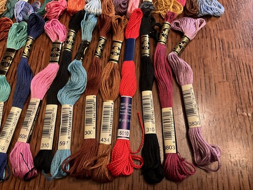 RARE!! DMC Lot 34 Cotton Embroidery Thread Floss Assorted Colors Vintage Colors - Picture 8 of 8