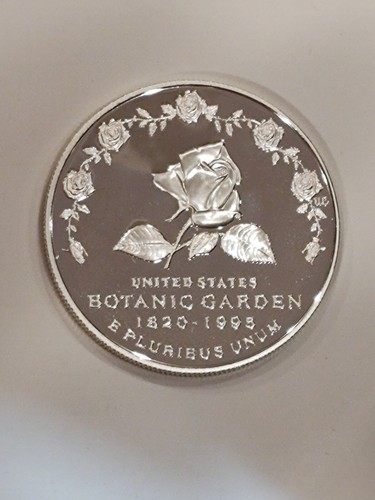 Una oz. Dólar de plata de colección bajo 1997 jardín botánico de Estados Unidos prueba - certificado de autenticidad incluido - Imagen 6 de 9