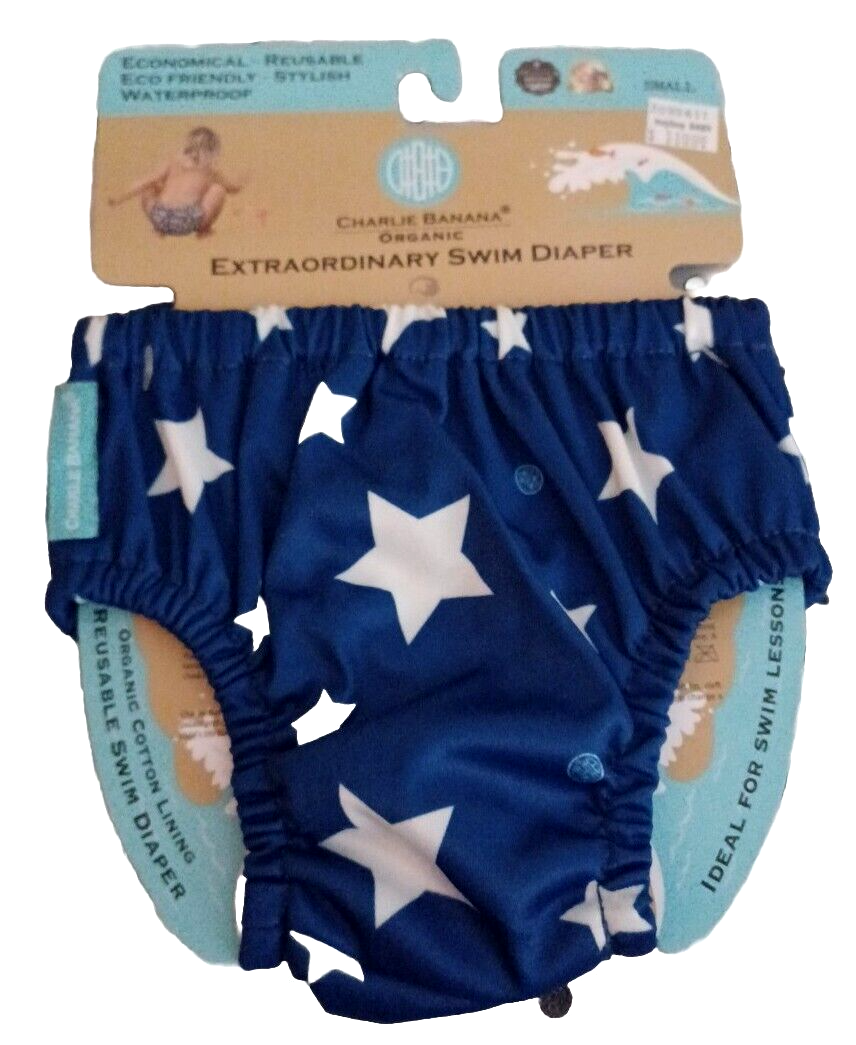 Charlie Banana Swim Diapers Training Pants Boy Girl Size S BLU