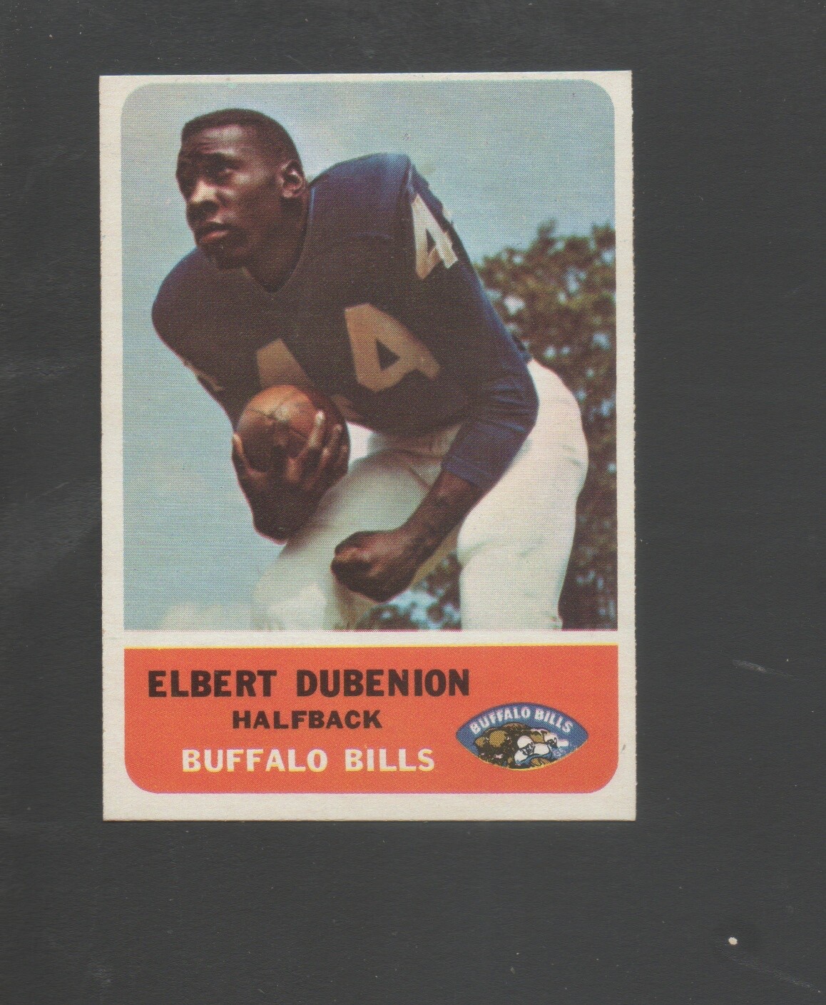 1962 Fleer Football Card #14 Elbert Dubenion-Buffalo Bills Ex Mint Card