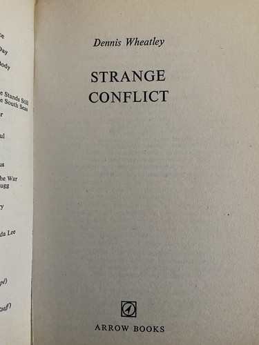 Strange Conflict by Dennis Wheatley A Black Magic, Paperback Book Satan NM 1974 - Picture 3 of 10