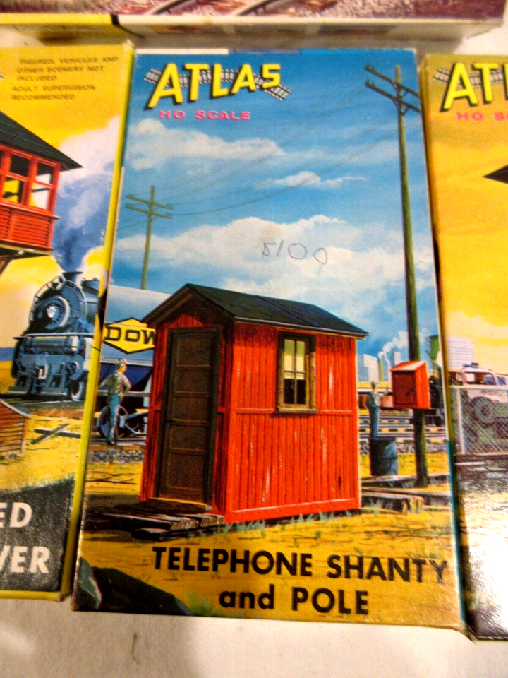 4-Vintage Atlas HO Scale Buildings in Original Boxes Unbuilt NIB | eBay