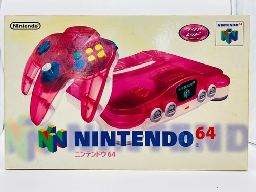 Nintendo 64 Clear Red Console w/ box Controller Japan Tested #B088 - 第 17/22 張圖片