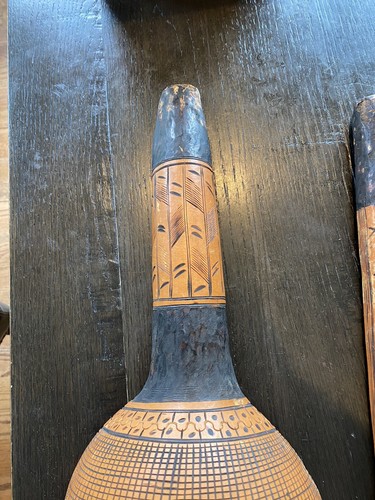 Pair Of African Carved Gourds - Picture 4 of 10