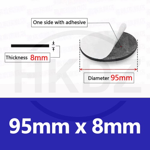 Self Adhesive Round Silicone Rubber Sheet Seal Gaskets Ø5mm-150mm Thick 1mm-10mm - Picture 223 of 255