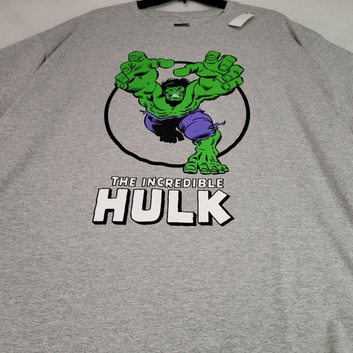 MARVEL HULK SHIRT MENS LARGE GRAY Green COMICS MCU Casual NWT - Picture 8 of 12