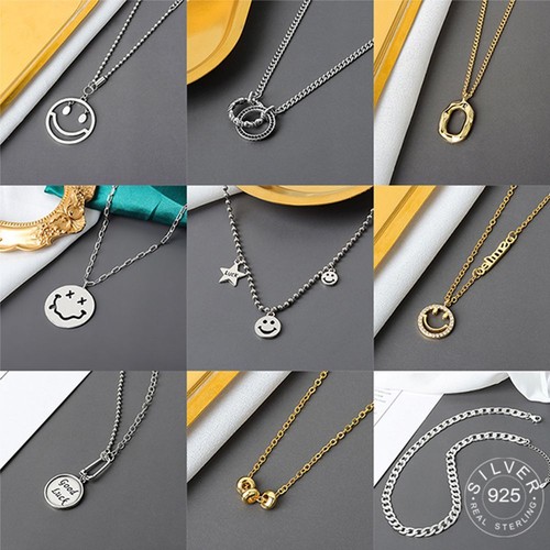 Hollowout Chain Geometric Necklace-Real 925 Sterling Silver Elegant Fine Jewelry - Picture 12 of 40