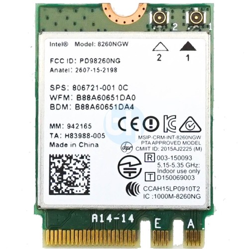 Intel 7260NGW 8260NGW AX200 AX210 M.2 Wireless Bluetooth WIFI Card Adapter - Picture 6 of 11