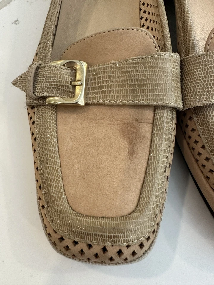 Mocasín de cuero sin cordones Amalfi by Rangoni Italia color camel talla 8 SS Foto 2 de 4