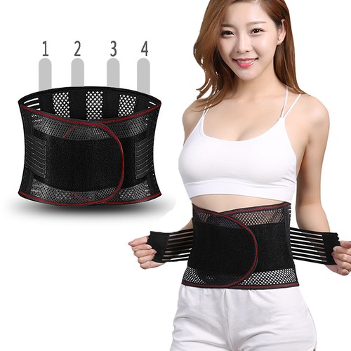 Adjustable Breathable Lumbar Lower Back Support Belt Brace Spine Posture Pain UK - Picture 13 of 14