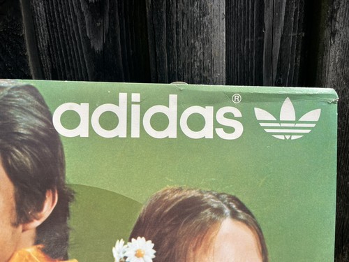 Vintage Adidas Shoes Store Display Advertisement Cardboard Poster Track Jackets - Picture 2 of 12