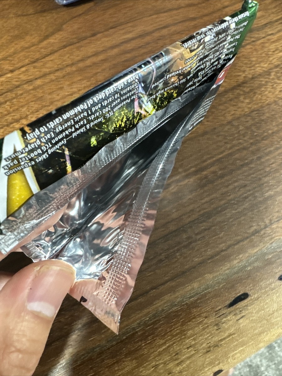 Pokémon Wrapper/pack OPENED Evolving Skies - No Cards!! | eBay