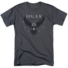 U.S. Air Force Incoming T Shirt Mens Licensed USAF USA Military Tee Charcoal