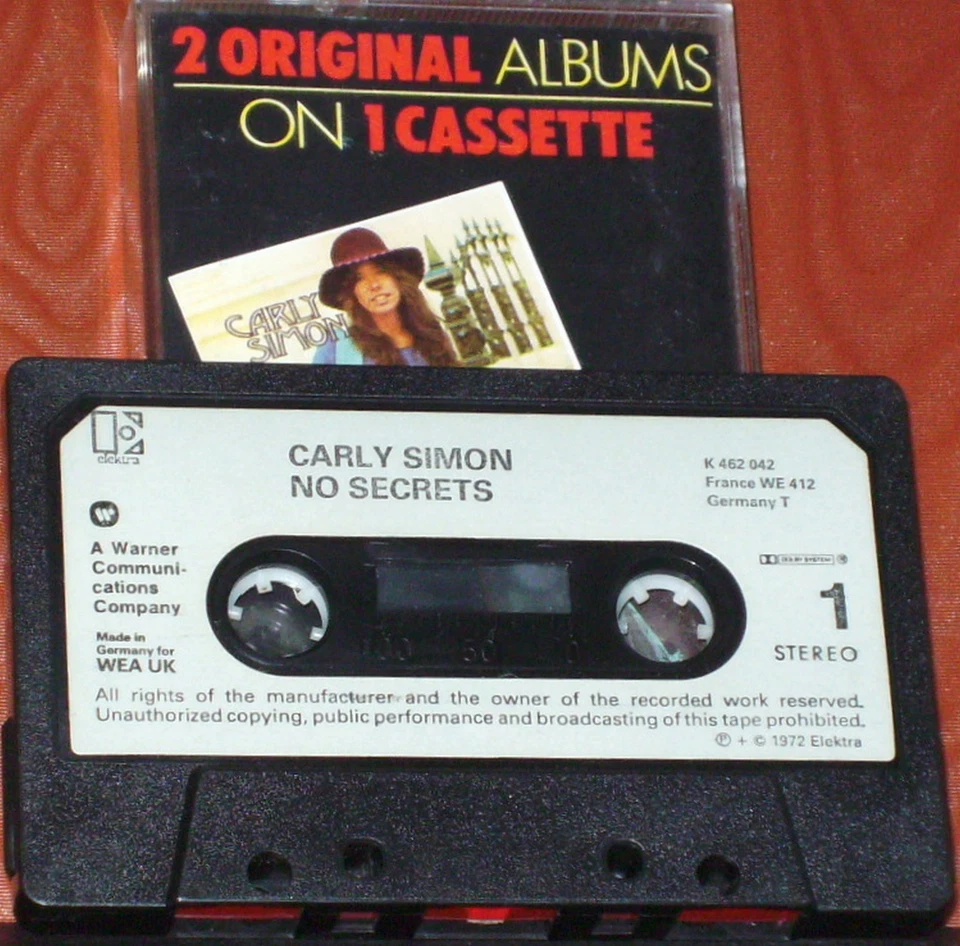 CARLY SIMON NO SECRETS / ANTICIPATION 2 ON 1 CASSETTE ALBUM Pop Rock, Soft Rock  - Image 2 of 4