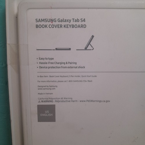 Genuine Samsung Galaxy Tab S4 Book Cover Keyboard Case Black NIB - Picture 4 of 10