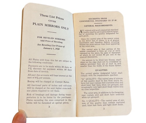 1934 W P Fuller Plain Mirror Plates Official Price List Fuller Paints A1 - Picture 3 of 7