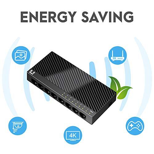 Conmutador Fast Ethernet ST3108C 8 puertos 10/100 Mbps | Divisor Ethernet de escritorio Et... - Imagen 3 de 9