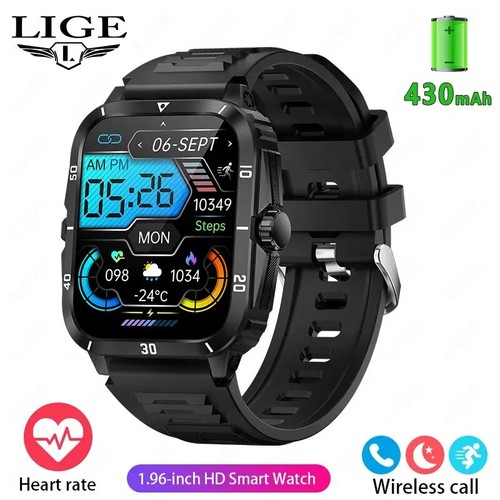 Smart Watch Fitness Tracker 1.96" OLED Blood Oxygen Heart Rate Waterproof - 第 10/12 張圖片