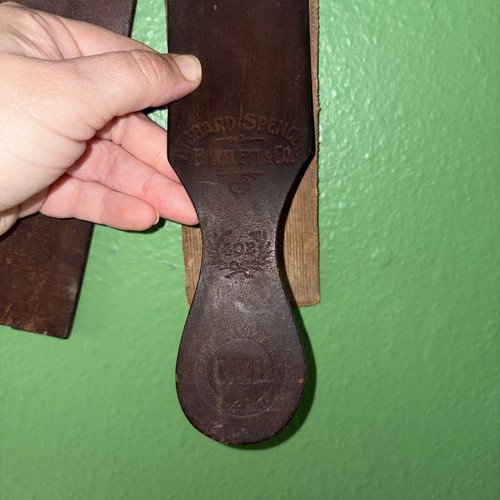 Vintage Leather Razor Strop/Strap Hibbard Spencer Bartlett & Co. - Picture 3 of 9