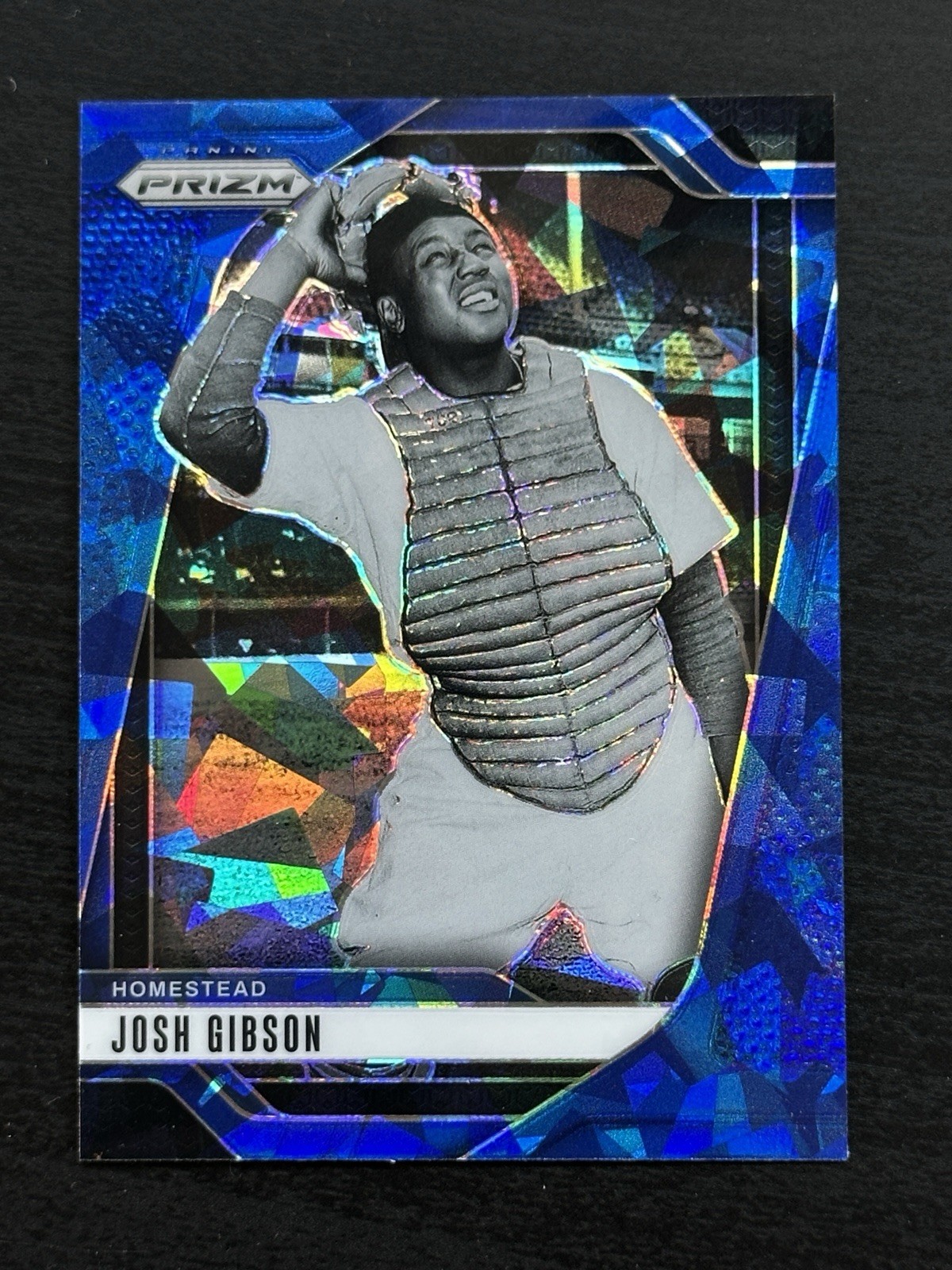 2025 Panini Prizm Josh Gibson Blue Cracked Ice Card #144 Homestead Grays