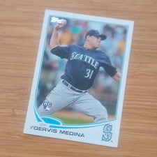 Topps 2013 Update Series Yoervis Medina #US137 Seattle Mariners Rookie Card. rookie card picture