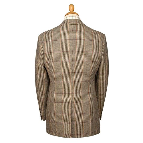 Men Brown Herringbone Suit Single Breasted Jacket Notch Lapel Business Classic - Picture 5 of 17