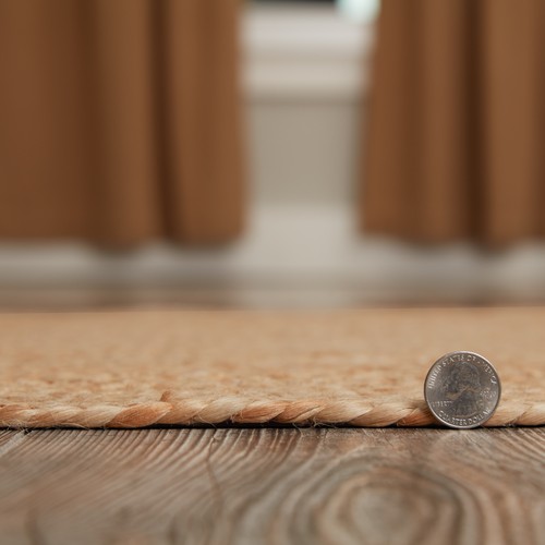 Accent Rug Natural Jute Farmhouse 36x60 No Slip Pad Braided Floor Mat VHC Brands - Picture 8 of 12